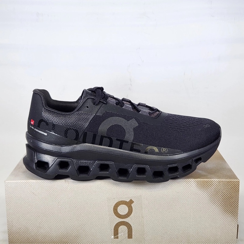 Men's On Cloud Cloudmonster Running Shoes - All Black 6199025